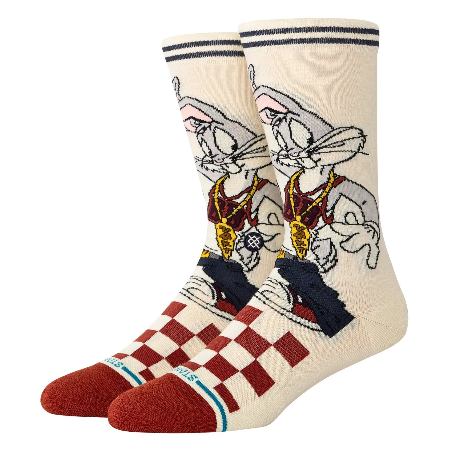 Stance x Looney Tunes Bugs Crew Socks - Vintage White