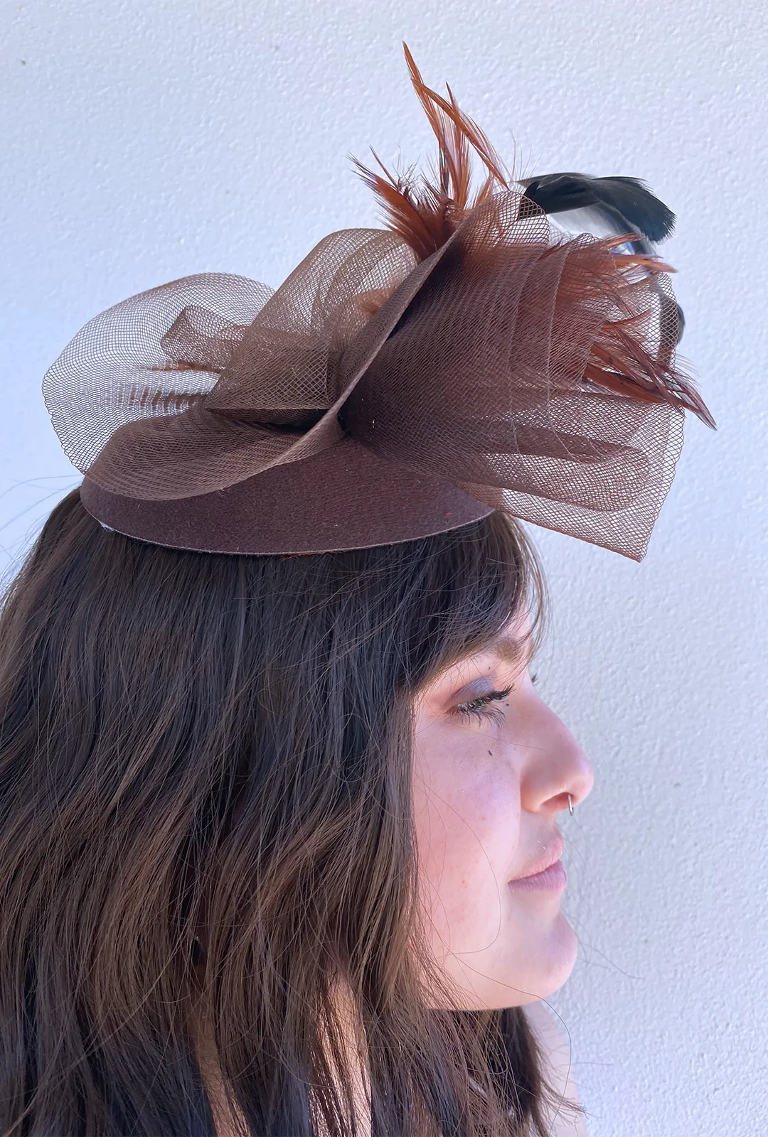 Steampunk Style Fascinator Brown