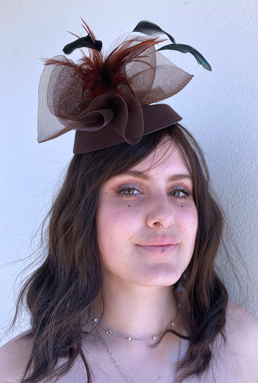 Steampunk Style Fascinator Brown