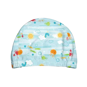 Swim & Sun Cap-Light Aqua Sea Friends