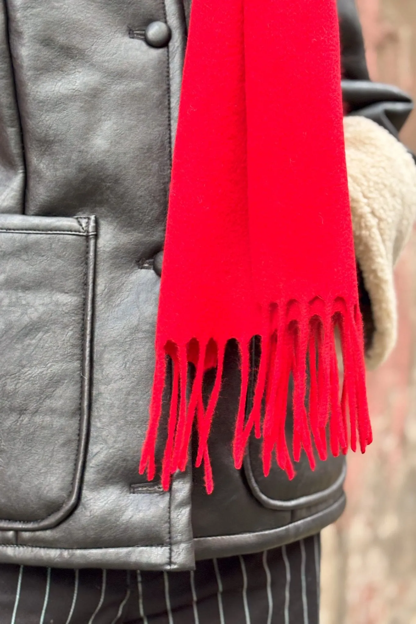 TBCo Oversized Red Lambswool Scarf