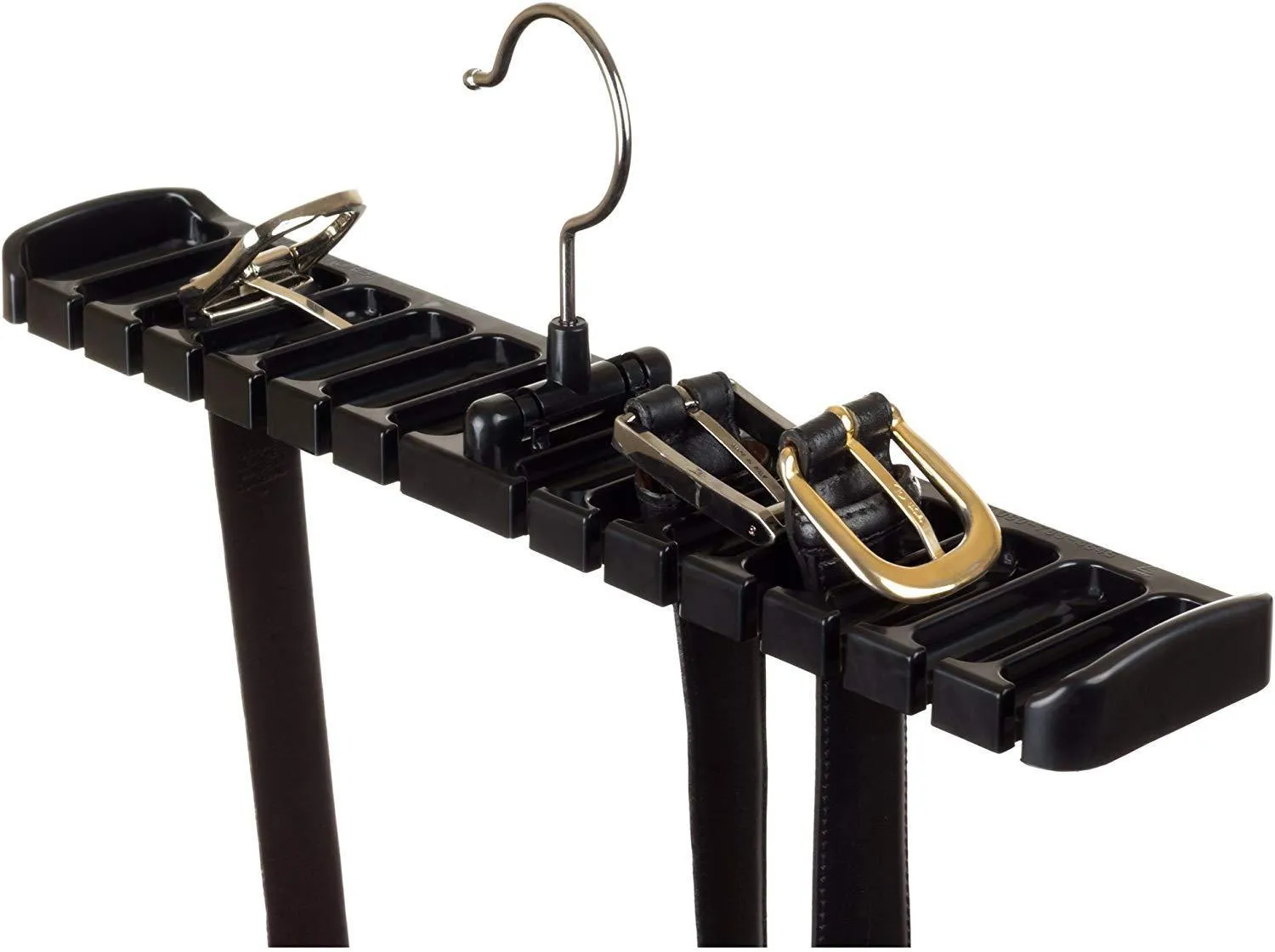 Tenby Living Black Belt Rack, Organizer, Hanger, Holder - Stylish Belt Rack, Sturdy ABS Plastic