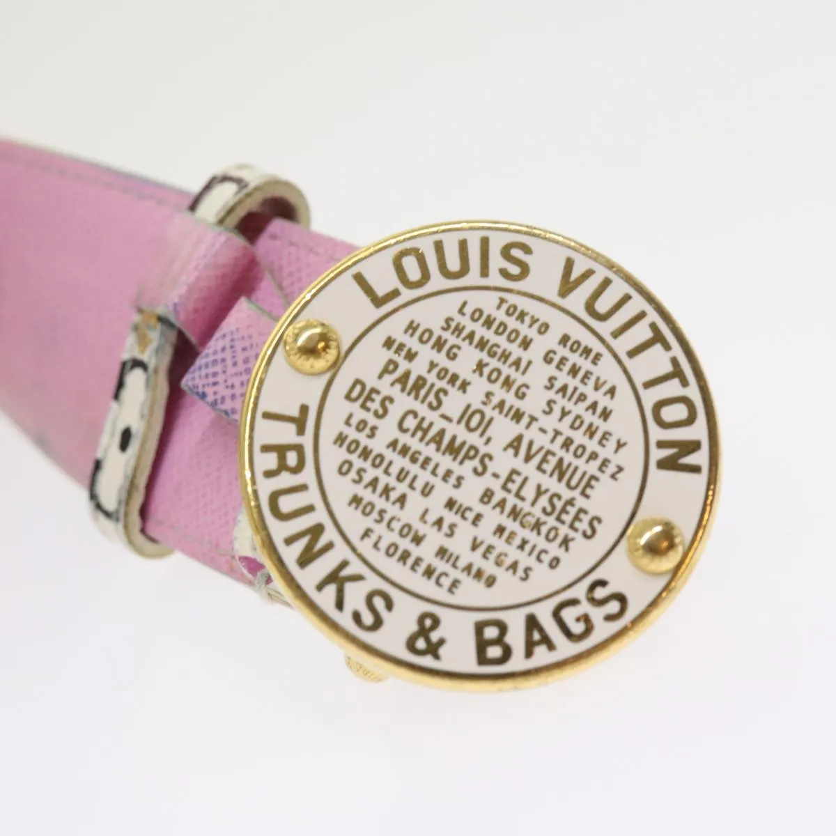 Trendy Inspired Louis Vuitton Monogram Multicolor Epi Belt 2set White Black Lv Auth Bs8257