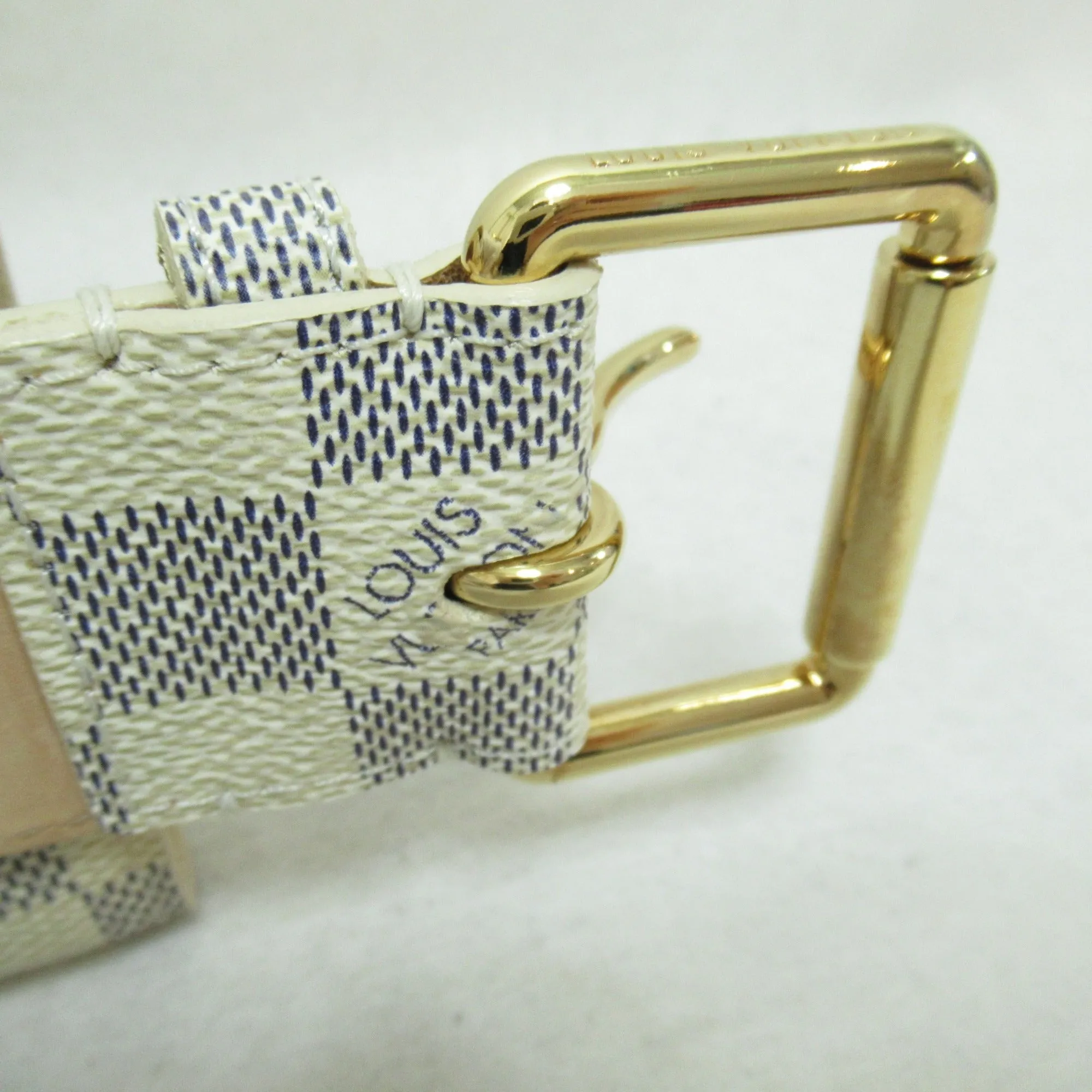 Trendy Inspired Louis Vuitton Sunchu Pochette Solo Belt White Damier Azur Pvc Coated Canvas M9835s