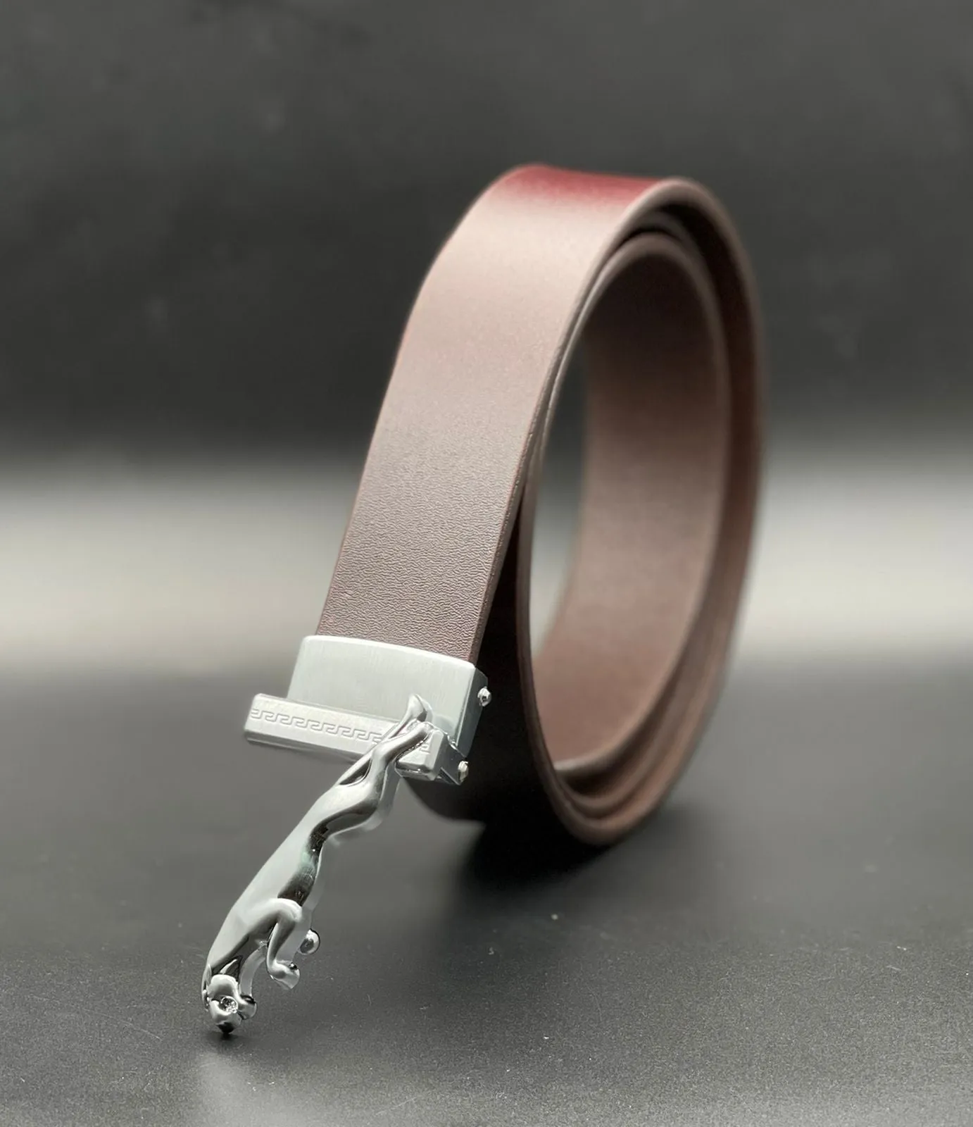 Trendy Jaguar Buckle Leather Strap Belt For Men's-JonasParamount