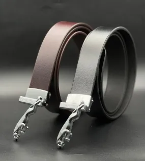 Trendy Jaguar Buckle Leather Strap Belt For Men's-JonasParamount