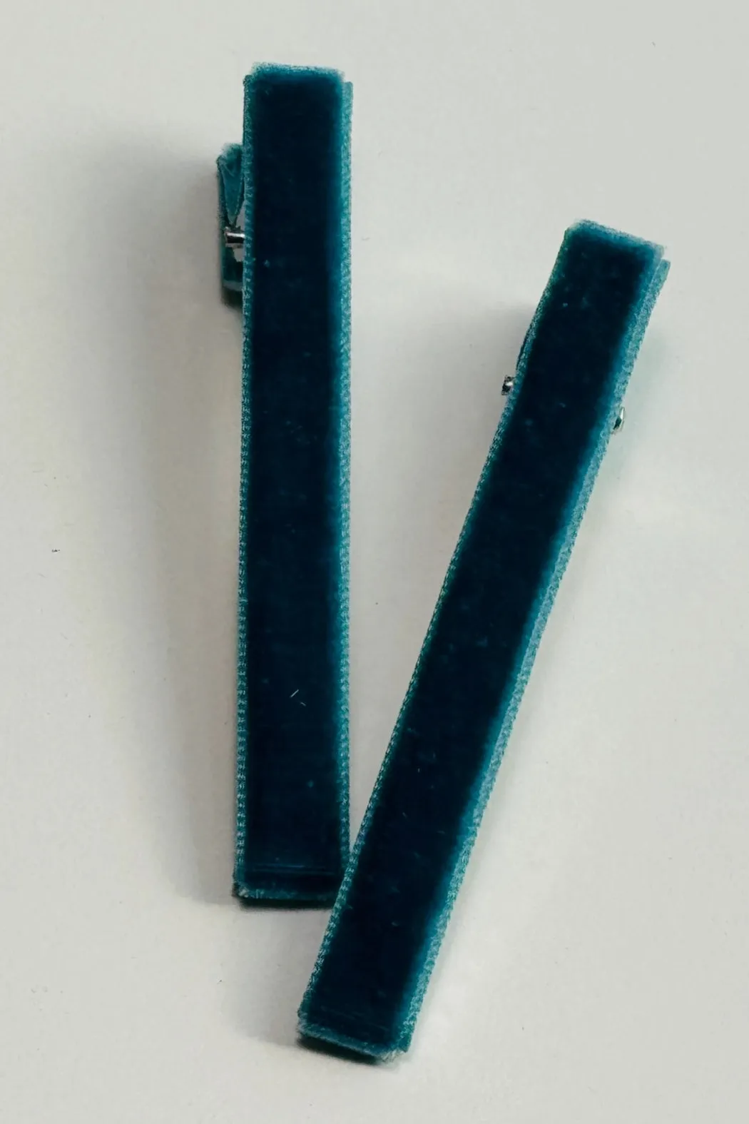 Velvet Bar Knot Hair Clips Ocean