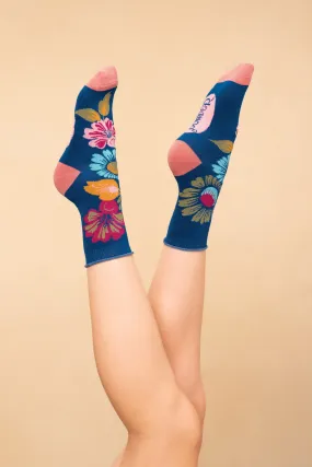 Vintage Floral Ankle Socks