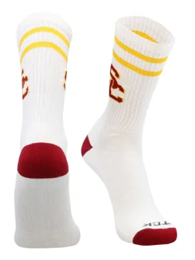 Vintage USC Trojans Socks NCAA Socks For Men and Womens Soft Cotton Sock