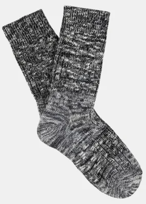 Women Melange Block Socks