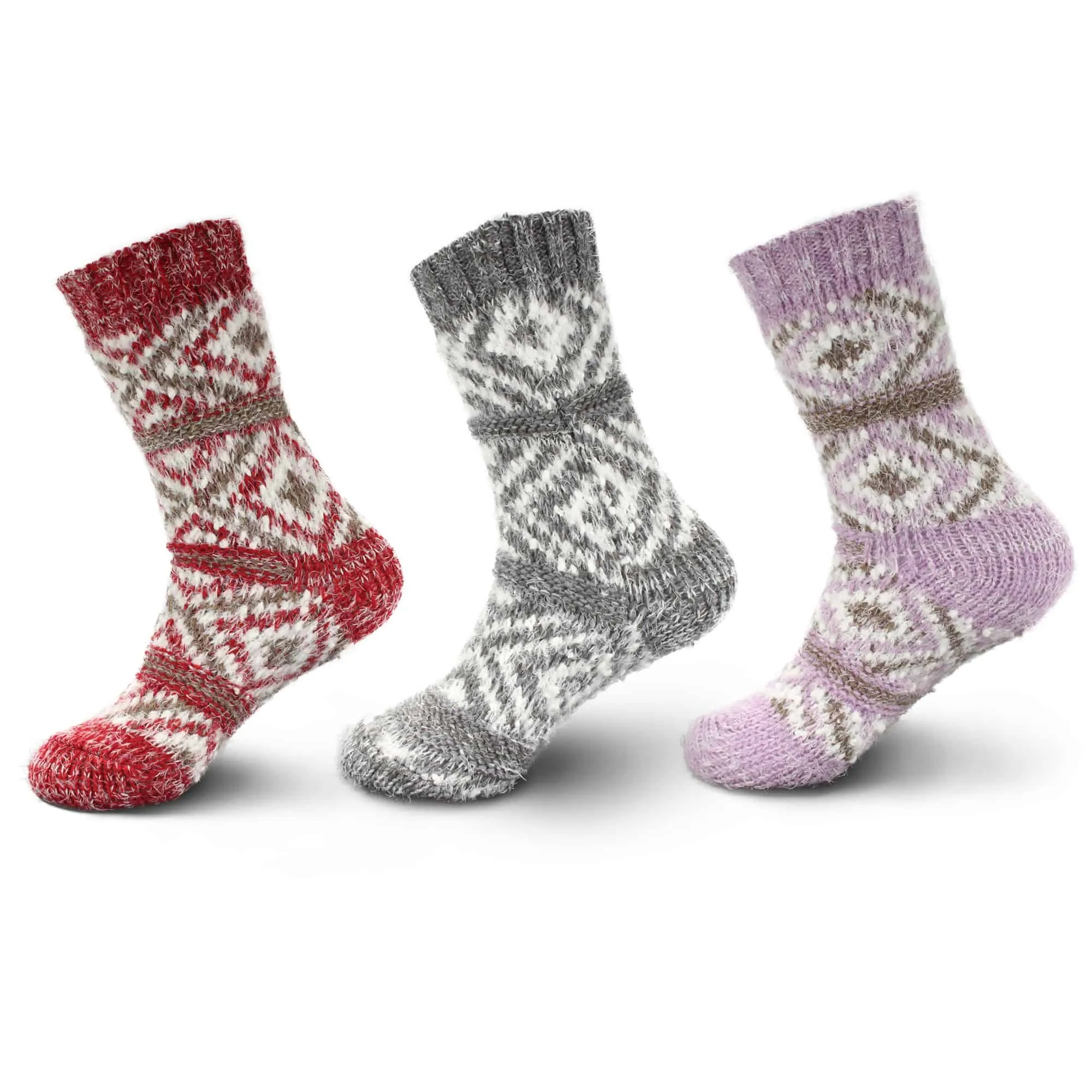 Women's Thick Vintage Pattern Slipper Socks