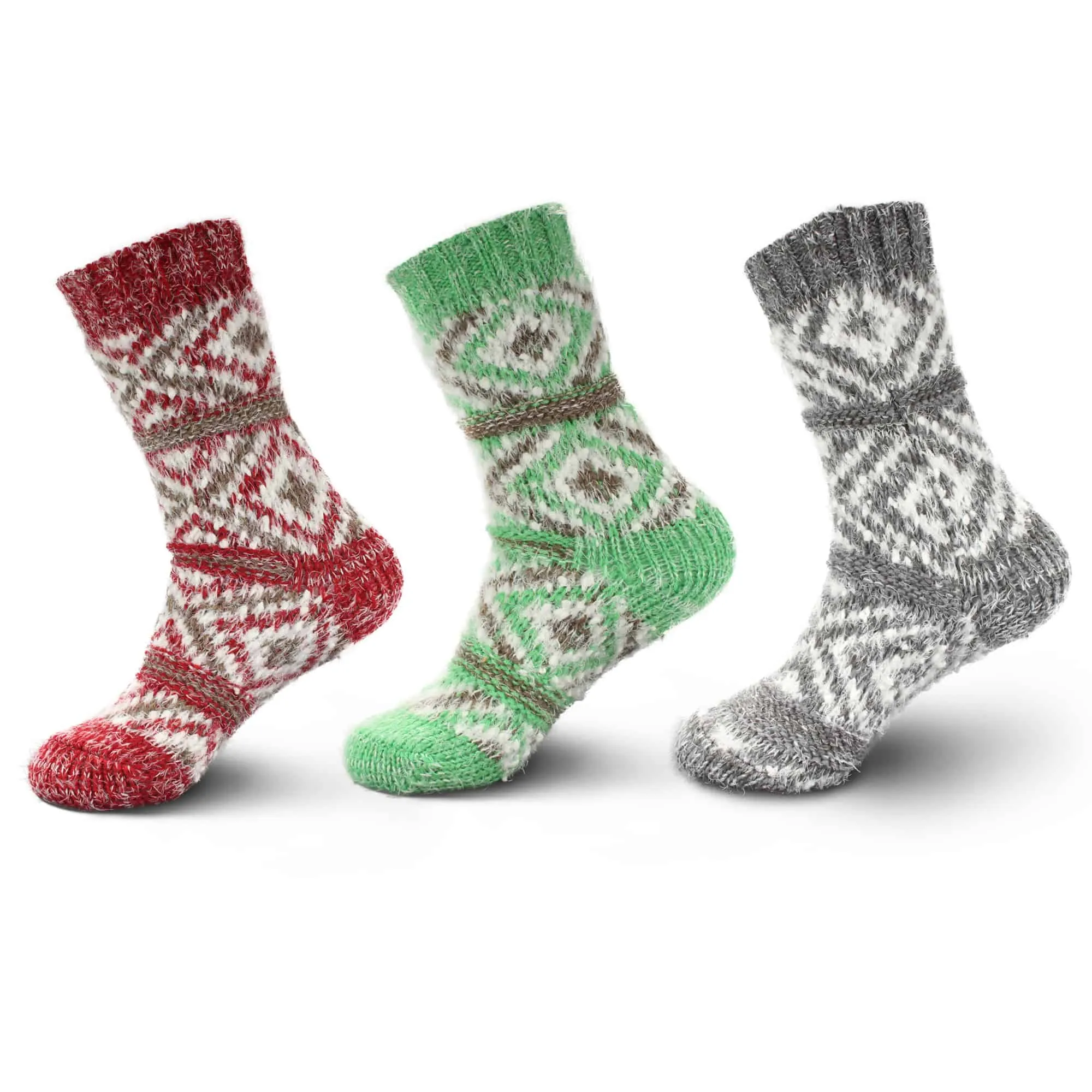 Women's Thick Vintage Pattern Slipper Socks